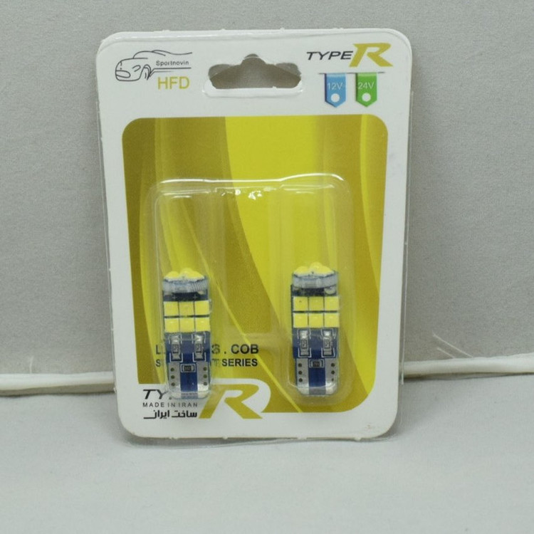 لامپ سکن خودرو اچ اف دی طرح 15smd کد 3030 بسته دو عددی
