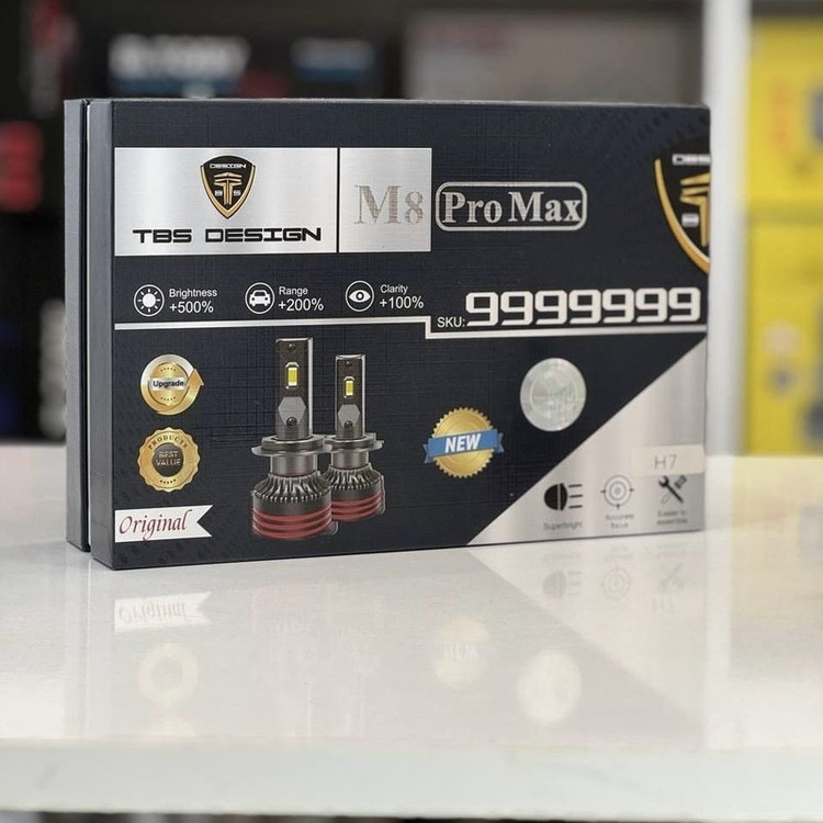 هدلایت تی بی اس دیزاین مدل M8 promax_h7بسته ۲ عددی